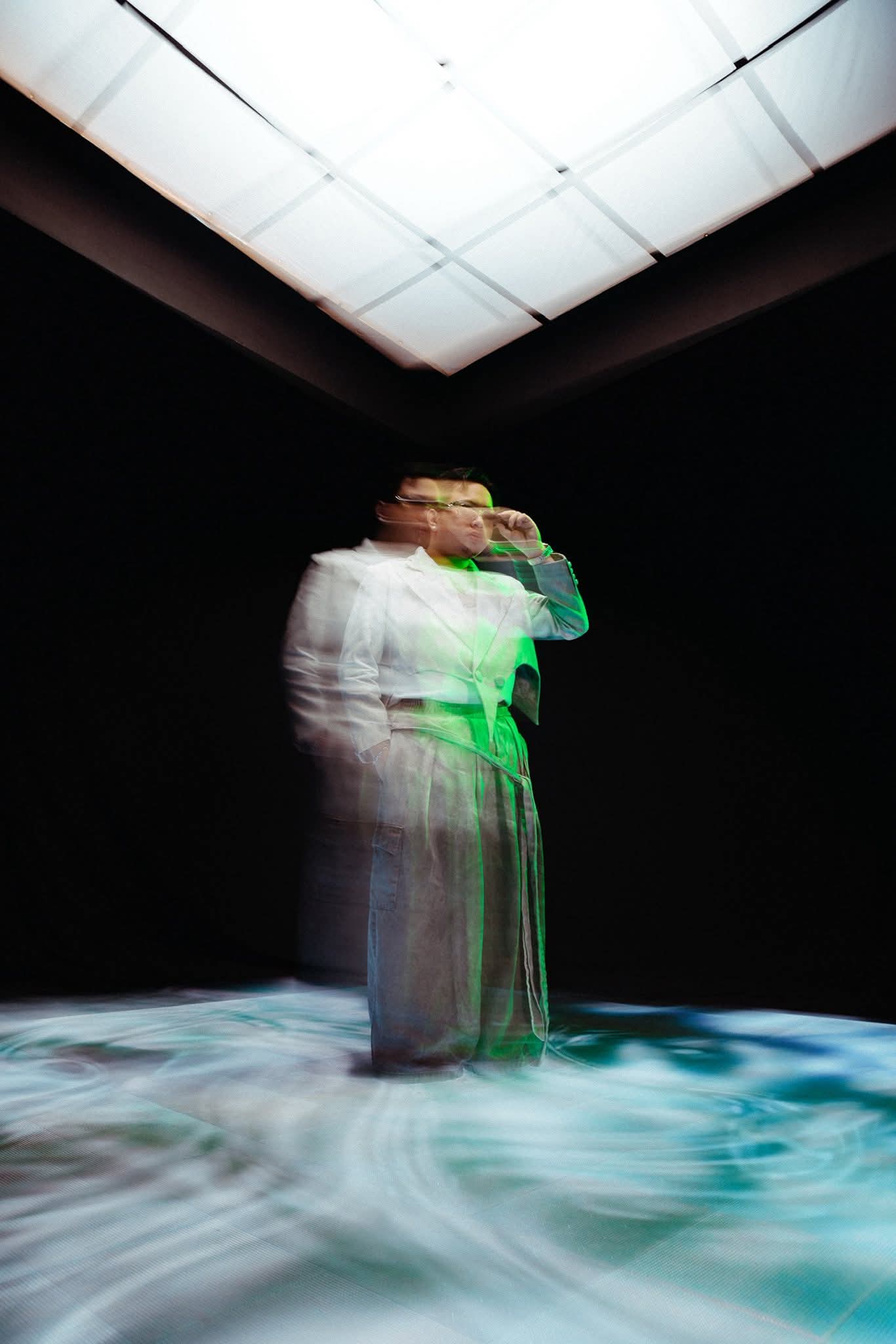 Green motion portrait